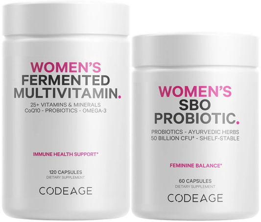Codeage Women’s Multivitamin Bundle: Women’s Formula & Women’s Probiotic Daily Vitamins Codeage
