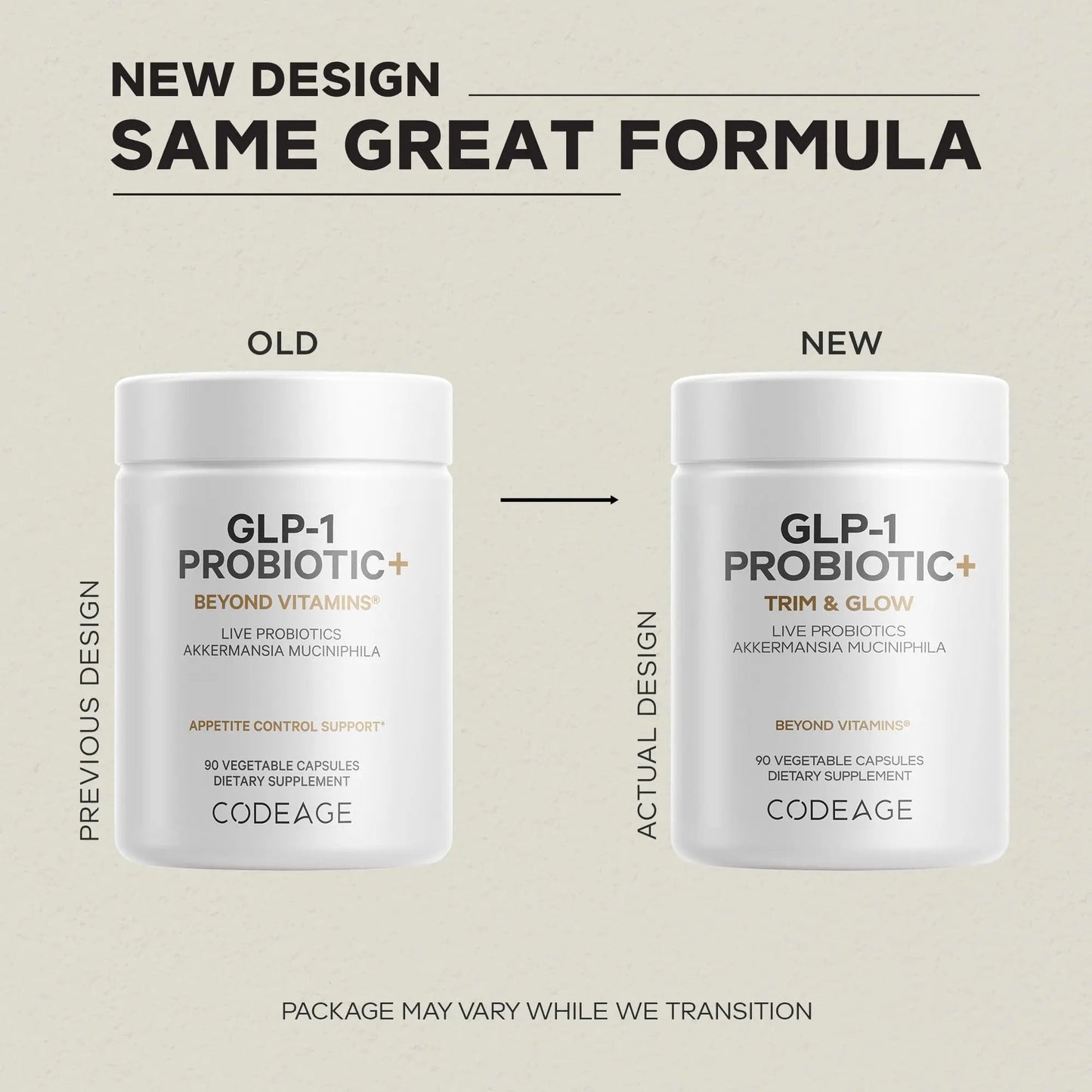 Codeage GLP-1 Probiotic+ - Live Probiotics Akkermansia, Clostridium, Bifidobacterium, Chicory Inulin Probiotic, Prebiotics & Postbiotics Supplement - 500 Million AFU, 3-Month Supply - 90 Capsules CodeageBuy Supplements Australia
