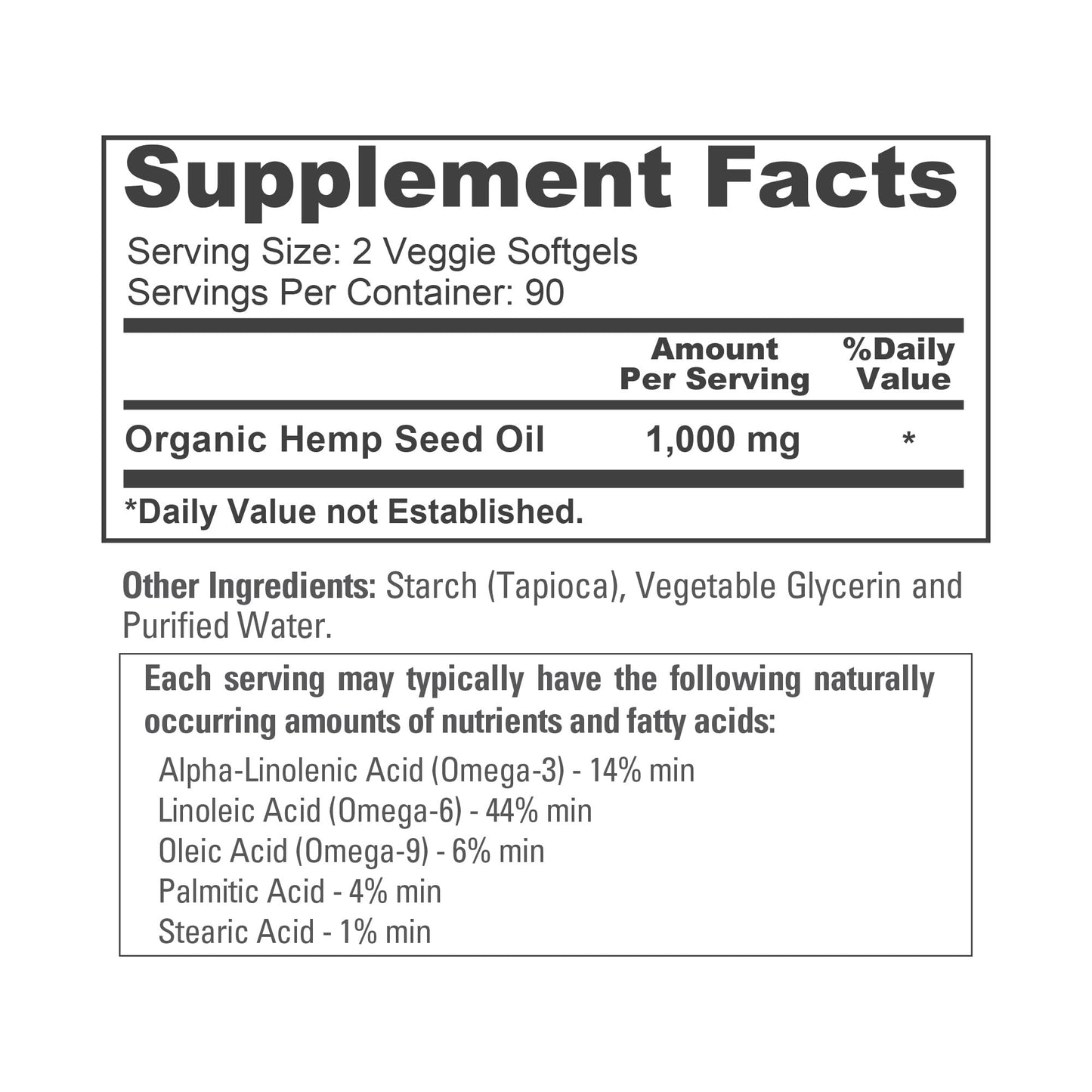 NusaPure Hemp Oil 1,000mg Per Serving, 180 Veggie Softgels, Non-GMO, Vegan NusaPureBuy Supplements Australia