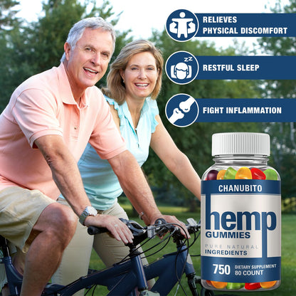 Hemp Gummies Organic High Potency Hemp Supplement - Pain, Sleep, Stress CHANUBITOBuy Supplements Australia