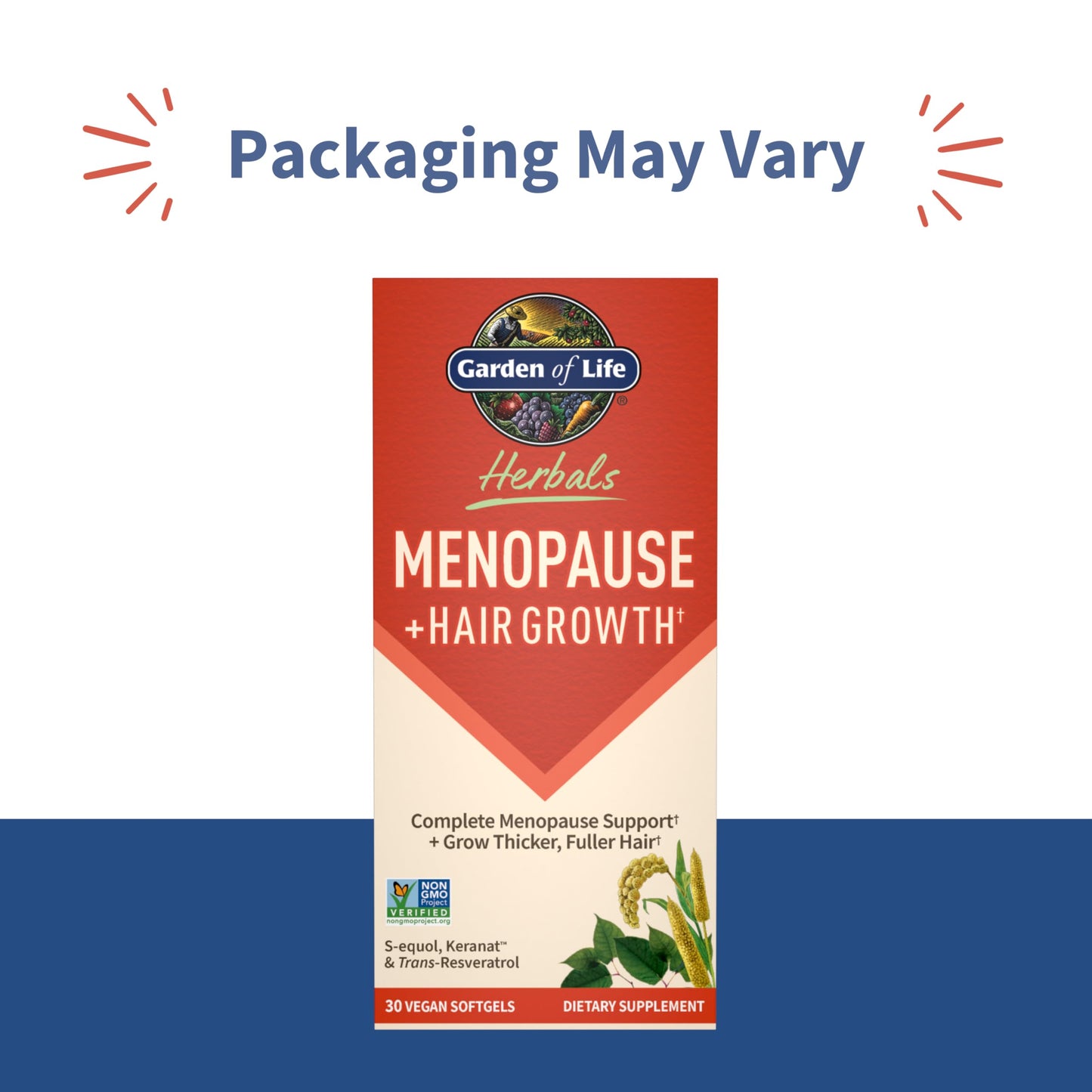 Garden of Life Herbals Menopause Supplement with S-equol & Trans-Resveratrol for Multi-Symptom Relief, Keranat for Thicker, Fuller Hair Growth – Non-GMO, Gluten-Free, Vegan, Berry Flavor, 30 Servings Garden of LifeBuy Supplements Australia