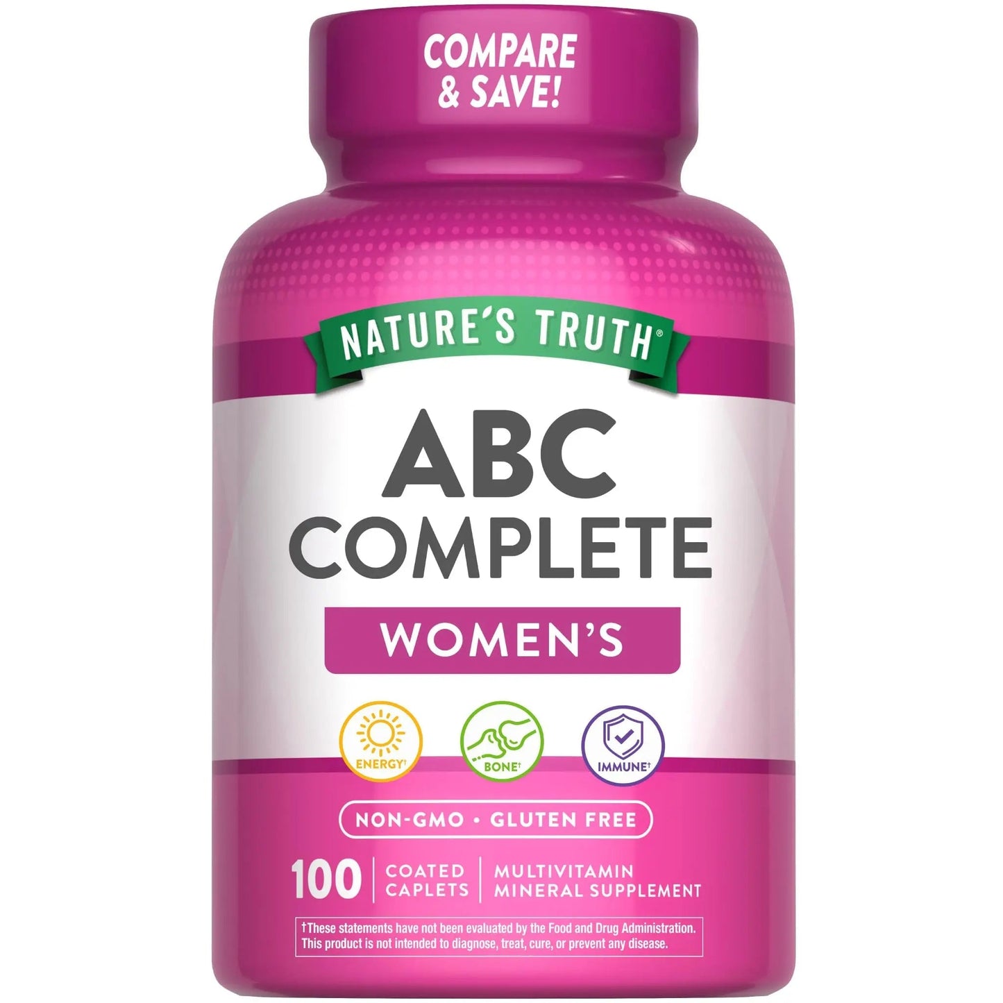 Nature's Truth Multivitamin for Women with Iron | 100 Pills | Non-GMO & Gluten Free Supplement | ABC Complete Nature's TruthBuy Supplements Australia