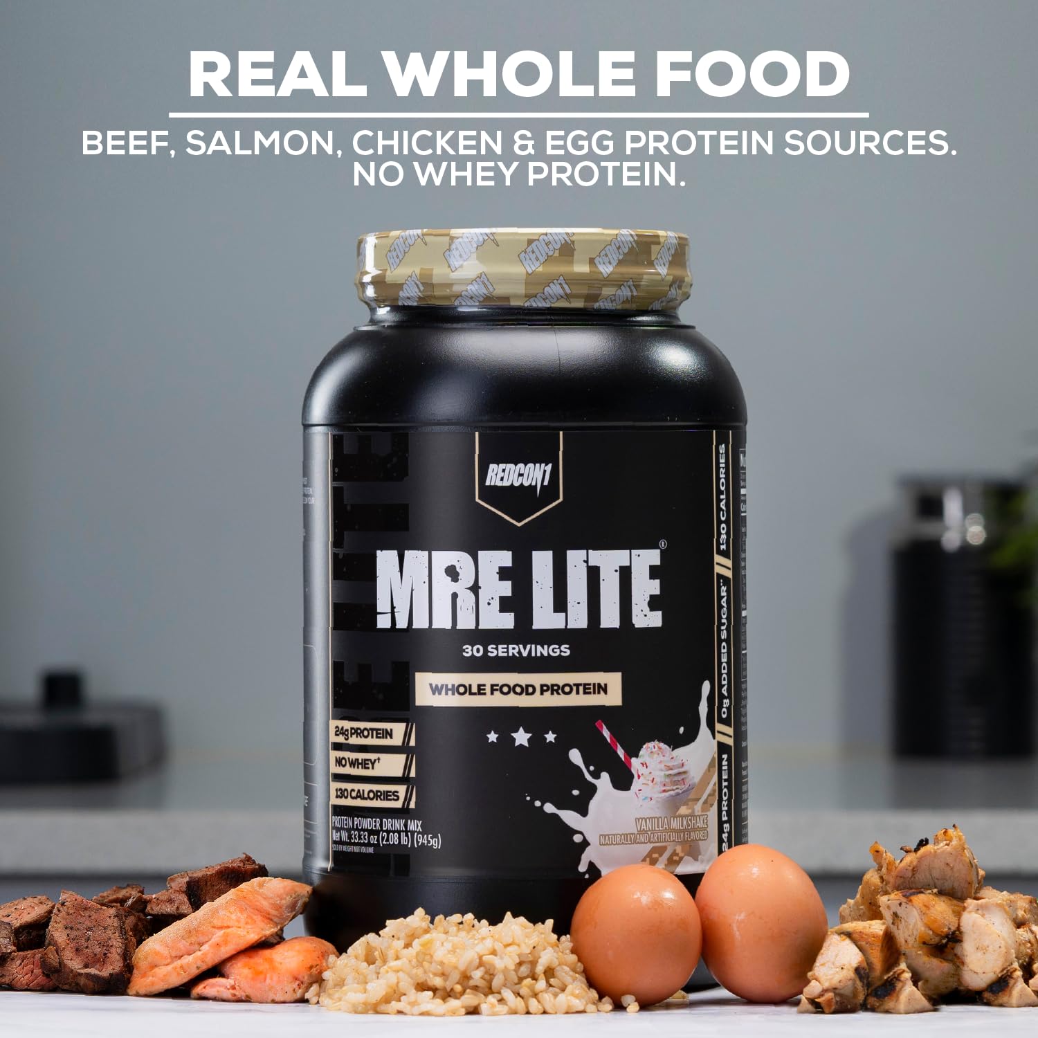 REDCON1 MRE Lite Whole Food Protein Powder, Strawberry Shortcake - Low Carb & Whey REDCON1Buy Supplements Australia
