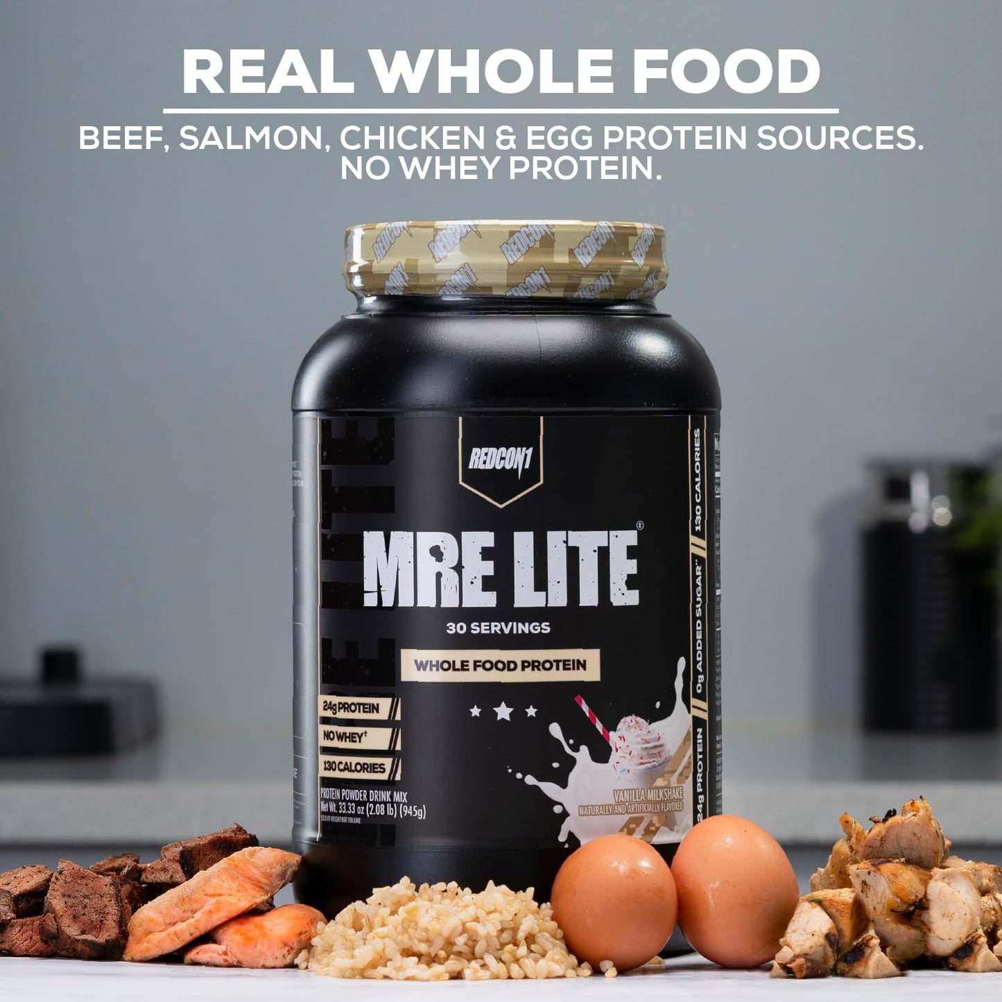 REDCON1 MRE Lite Whole Food Protein Powder, Cookies N' Cream - Low Carb & Whey REDCON1Buy Supplements Australia