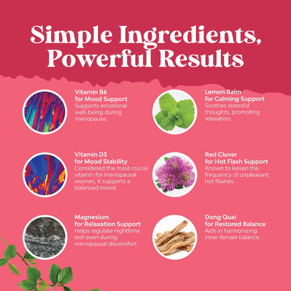 Complete Herbal Menopause Supplement for Women - Female Hormone Balance Capsules for Night Sweats Hot Flashes & Mood Swings with Dong Quai, Chaste Berry & Black Cohosh Root - 120 Count Pack Natures CraftBuy Supplements Australia