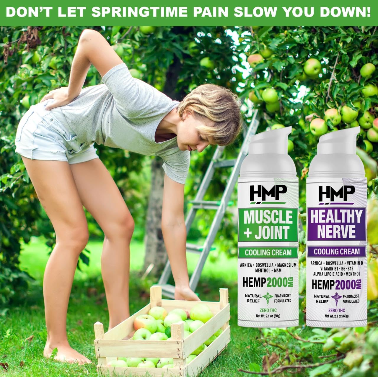 HMP BRANDS Hemp Cream Muscle & Joint Support 2000MG Hemp Discomfort Relief Formula w Menthol Ideal for Knee Muscle Joint Back Shoulder Elbow Maximum Joint Support, Natural Formula Made in USA (3 Pack) HMP BRANDSBuy Supplements Australia