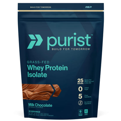 PURIST REP Whey Protein Powder, Premium Milk Chocolate Grassfed Isolate,Workout Recovery, Keto Friendly, Clean Nutrition Meal Replacement, Promotes Lean Muscle, Sugar and Gluten-Free Women Men, 2 Lb PURIST buy supplements Au
