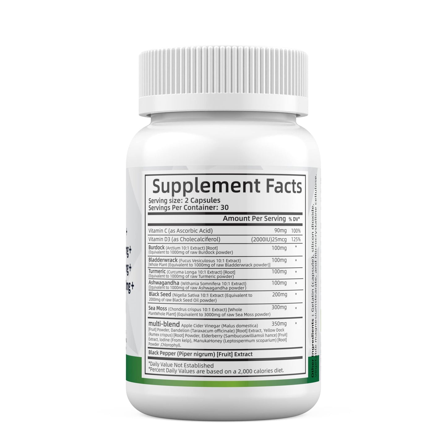 Sea Moss 3000mg Black Seed Oil 2000mg Ashwagandha 1000mg Turmeric 1000mg AlodiBuy Supplements Australia