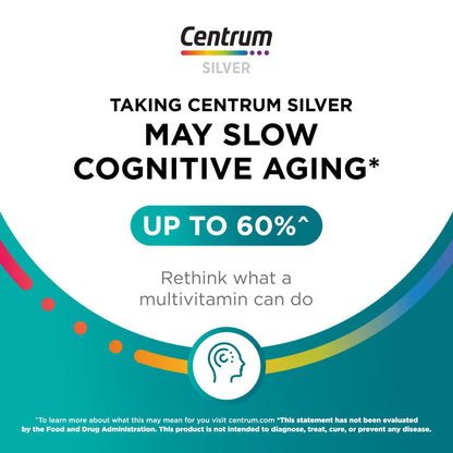 Centrum Minis Silver Multivitamin for Adults 50 Plus, Multimineral Supplement, Vitamin D3, B-Vitamins, Gluten Free, Non-GMO Ingredients CentrumBuy Supplements Australia