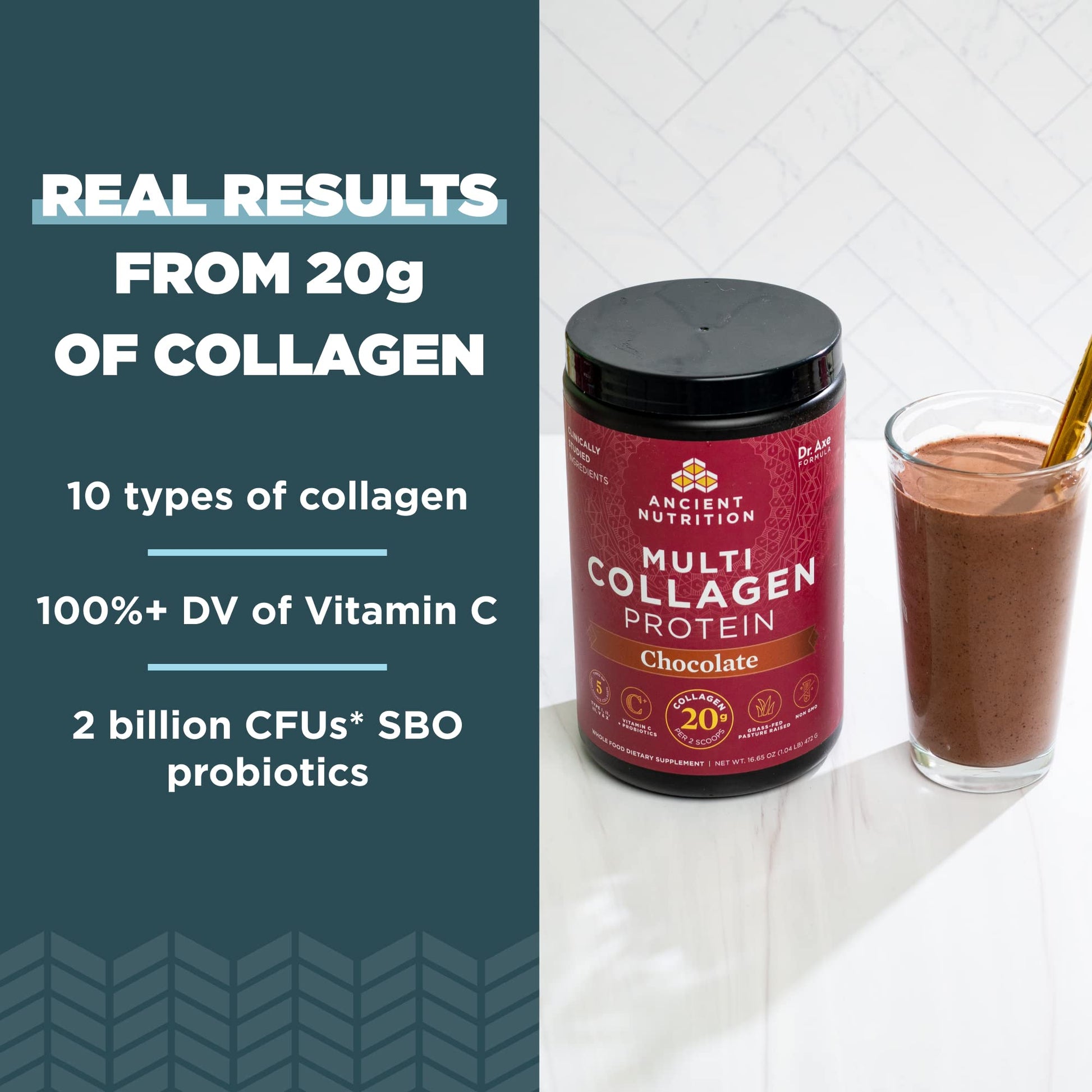 Ancient Nutrition Hydrolyzed Collagen Peptides Powder with Probiotics, Chocolate Multi Collagen Protein for Women and Men with Vitamin C, 40 Servings, Supports Skin and Nails, Gut Health, 16.65oz Ancient Nutrition buy supplements Au