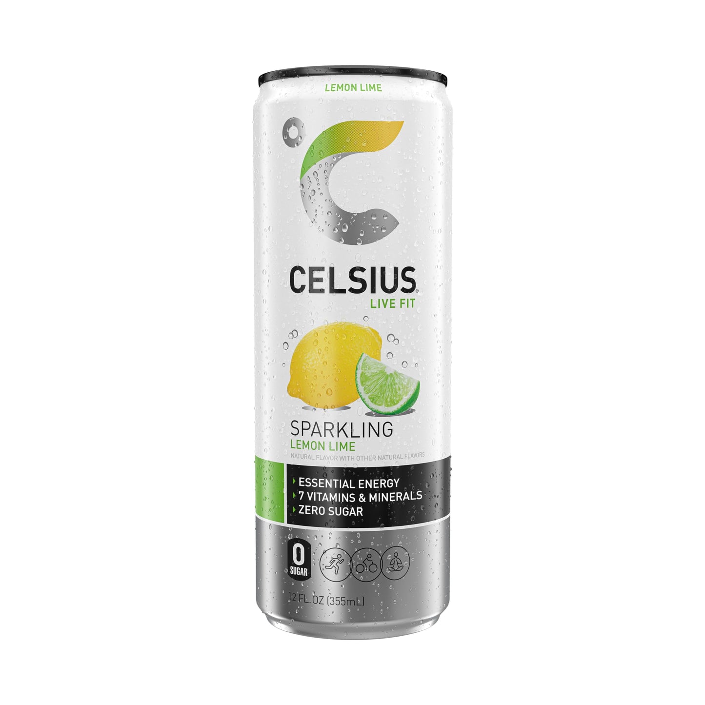 CELSIUS Sparkling Lemon Lime, Functional Essential Energy Drink, 12 Fl Oz (Pack of 12) CELSIUSBuy Supplements Australia