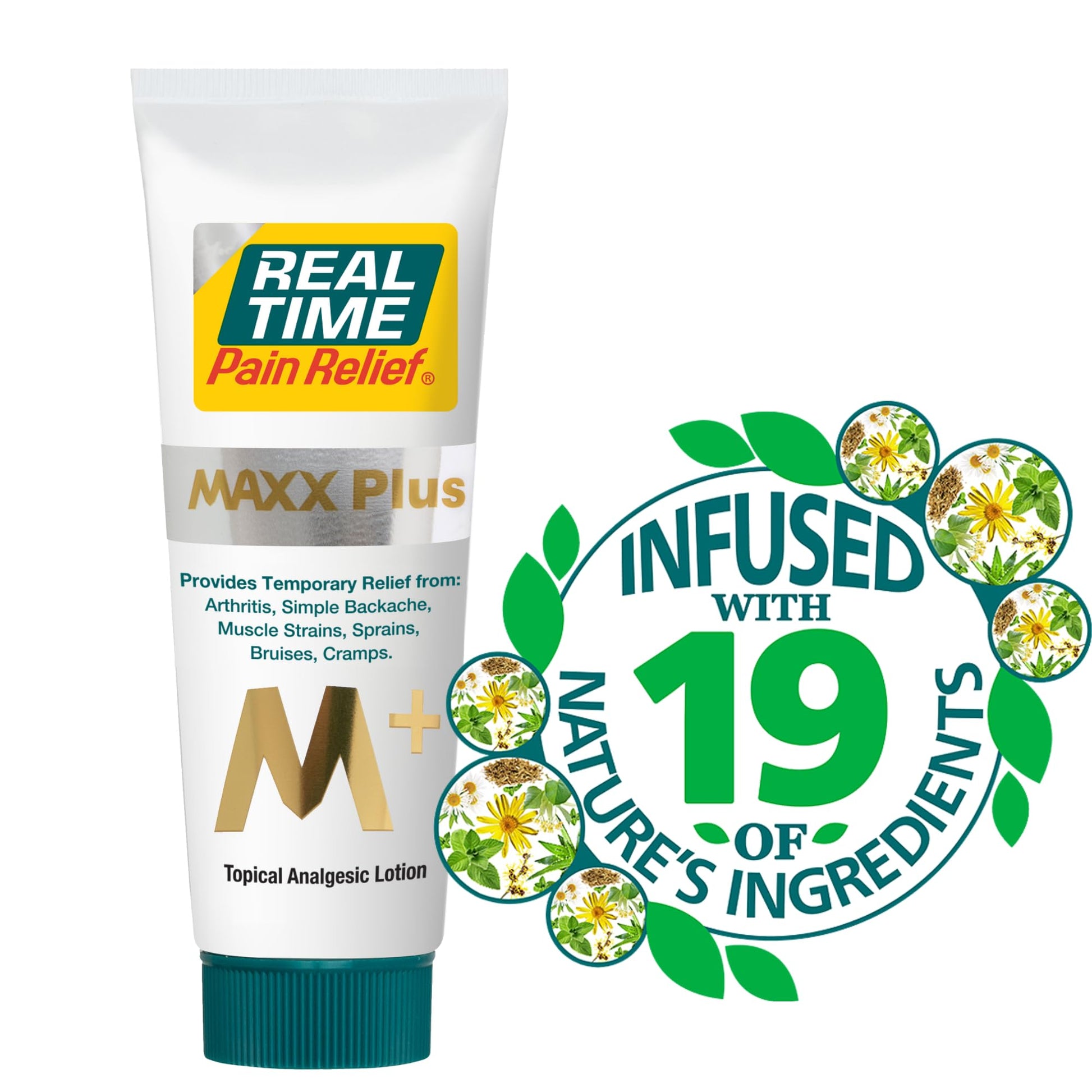 Real Time Pain Relief MAXX Plus - 7oz Tube | Intensive Formula with 19 Natural Ingredients Including Hemp Oil | Fast-Acting Relief for Muscle Pain, Arthritis, Backaches, and More Real Time Pain ReliefBuy Supplements Australia