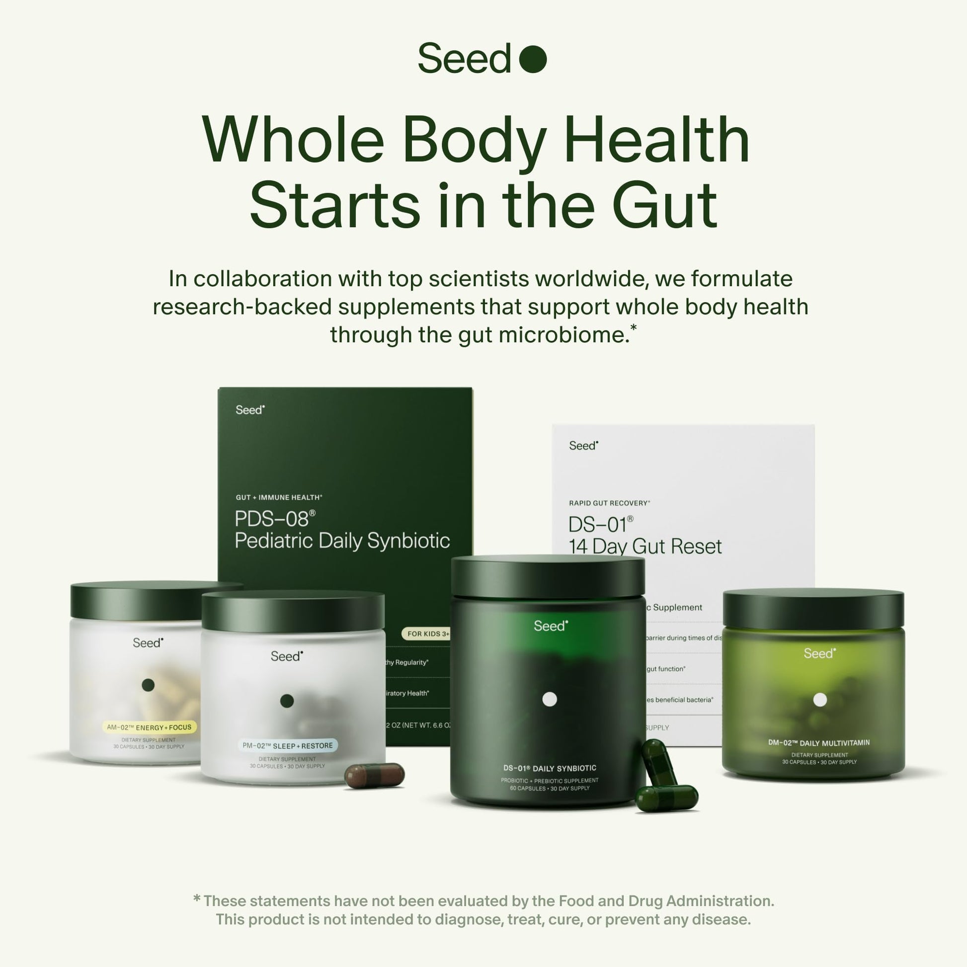 Seed AM-02 Energy + Focus - Daily Nootropic Supplement for Women & Men - Fast-Acting & Sustained Energy for Up to 6 Hours - Caffeine-Free Vegan & Shelf-Stable - 30 Capsules (30-Day Supply) Visit the Seed StoreBuy Supplements Australia