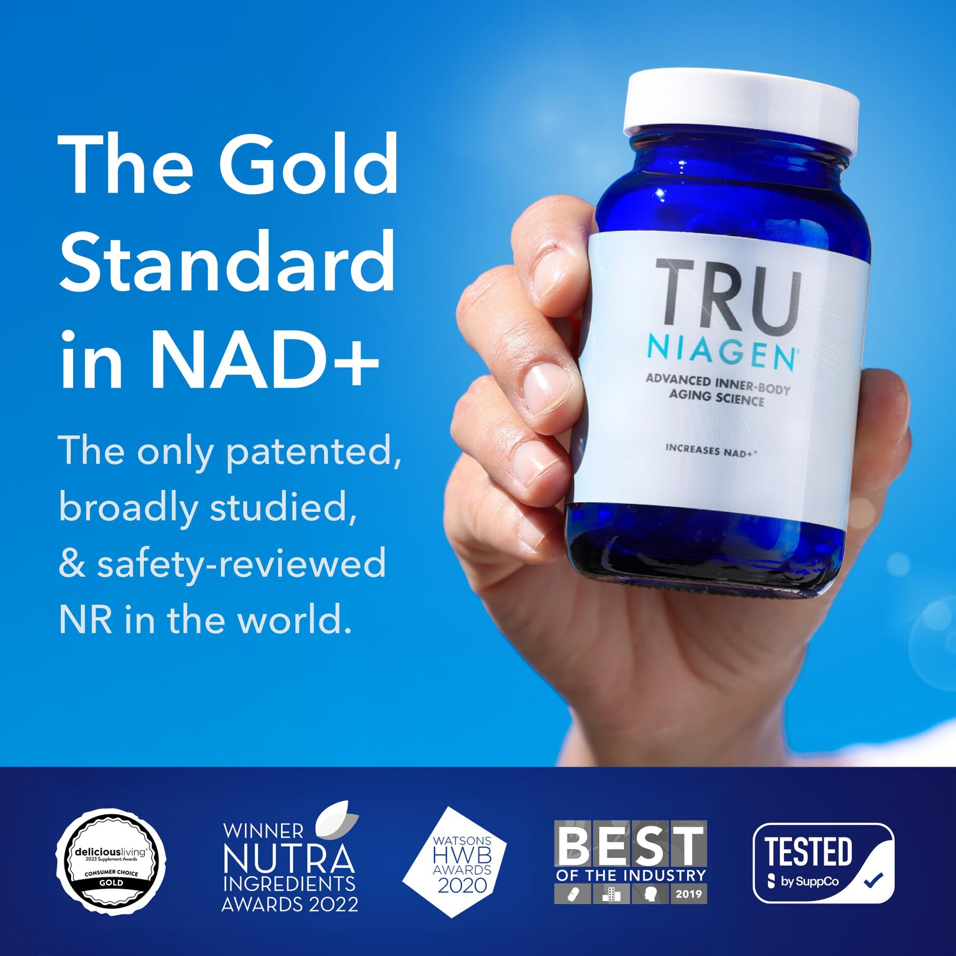 TRU NIAGEN Patented NAD Supplement for Brain Function, Anti Aging & Cell Regeneration, Niagen, 60 300mg Servings | Supports Cellular Energy, Muscle | Nicotinamide Riboside (NR) Take 2 Daily | 1 Bottle TRU NIAGENBuy Supplements Australia