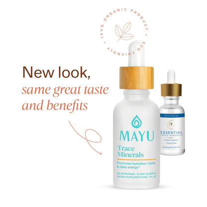 MAYU Trace Mineral Drops - 1 Bottle - 80+ Full-Spectrum Ionic Minerals for Water - Great-Tasting Mineral Supplement for Hydration - Magnesium, Potassium & Zinc - No Additives - 30 Servings