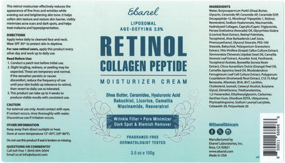 Ebanel Anti Aging Skincare Bundle of Retinol Moisturizer Cream with Collagen and Hyaluronic Acid Serum, Reduces Wrinkles, Hydrates, Firm and Smooth Skin Ebanel buy supplements Au
