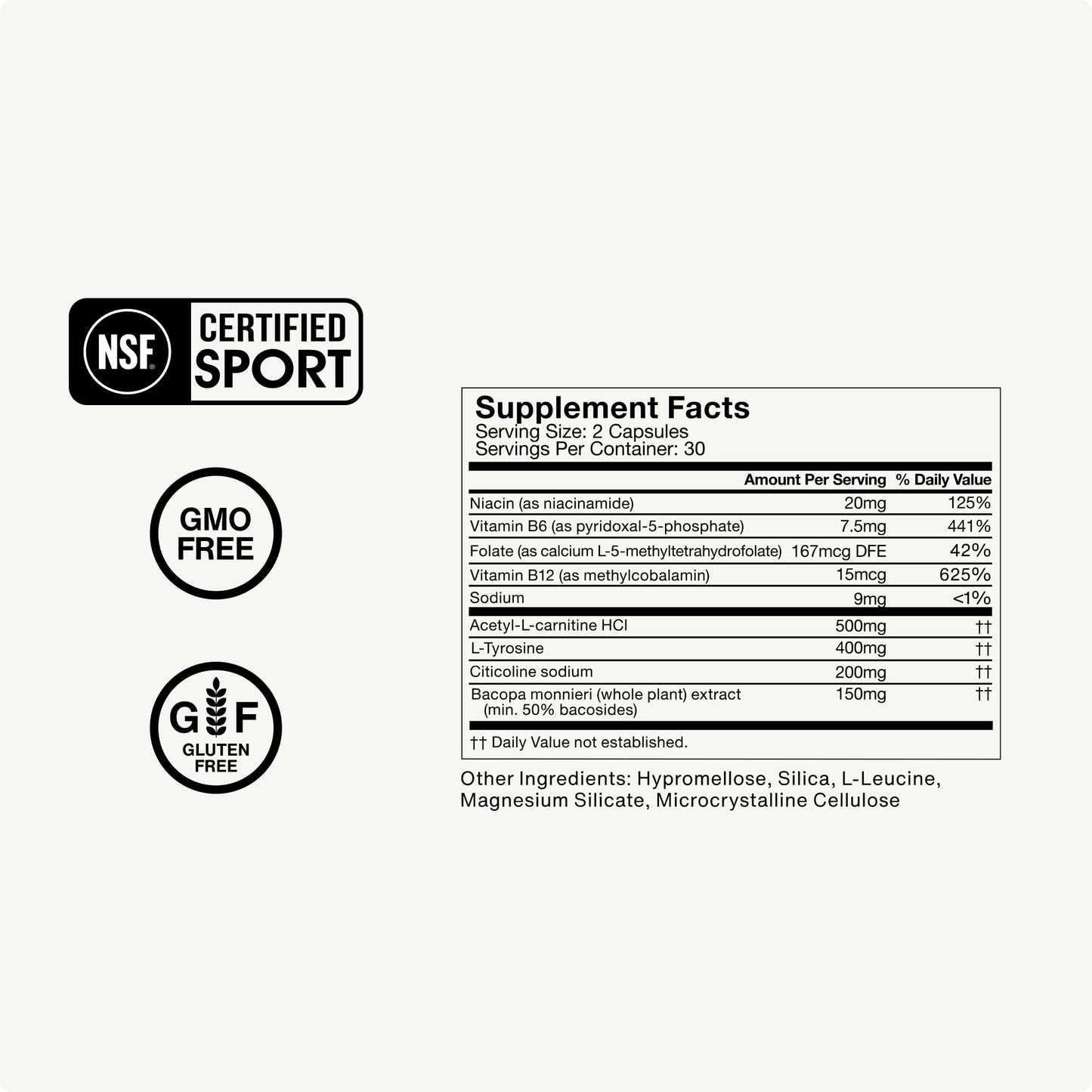 Momentous Brain Drive Nootropic Supplement - Brain Supplement for Memory & Focus Support - NSF Certified for Sport - GMO- & Gluten-Free - 30 Servings MomentousBuy Supplements Australia