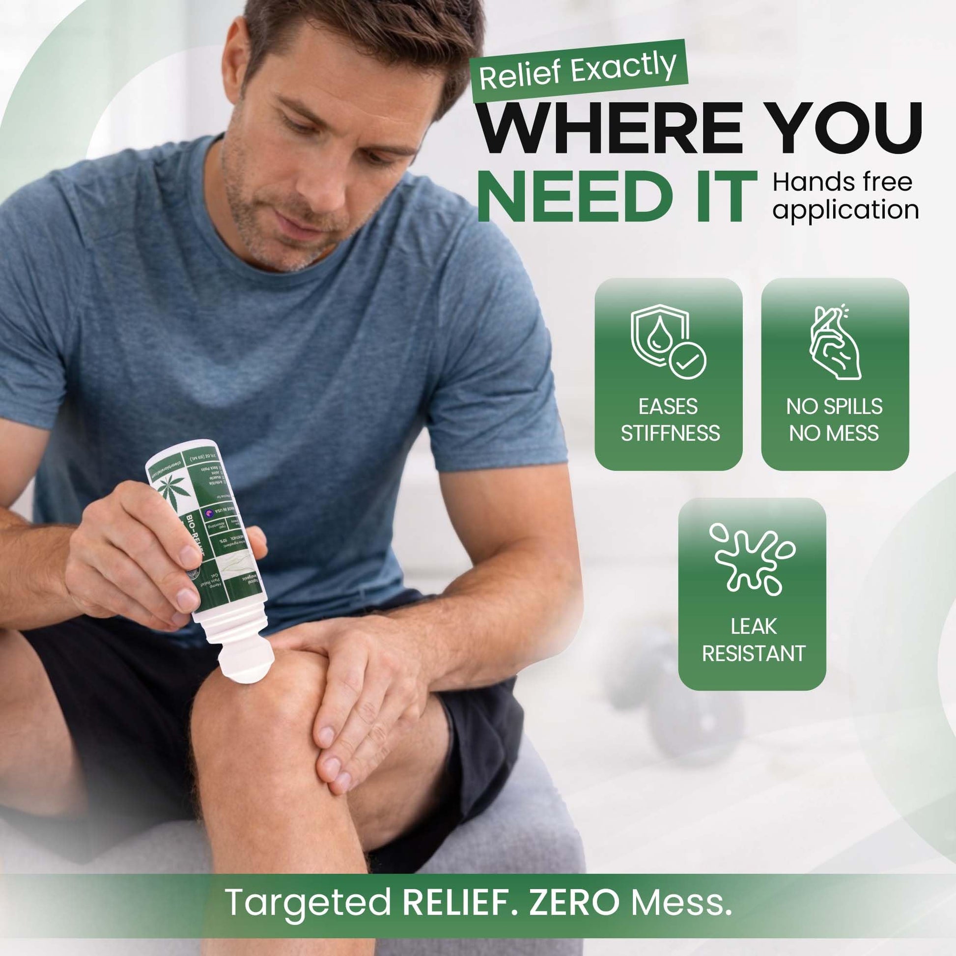 BIO-RELIEF Fast-Acting Hemp Pain Relief Roll On - Highly Effective, Cool & Topical Pain Relief Extra Strength for Arthritis, Muscle, Joint & Back – Easy Roll On Maximum Strength Scientific Solutions GlobalBuy Supplements Australia