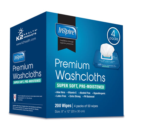 Inspire Adult Wet Wipes, Adult Wash Cloths, Adult Wipes for Incontinence InspireBuy Supplements Australia