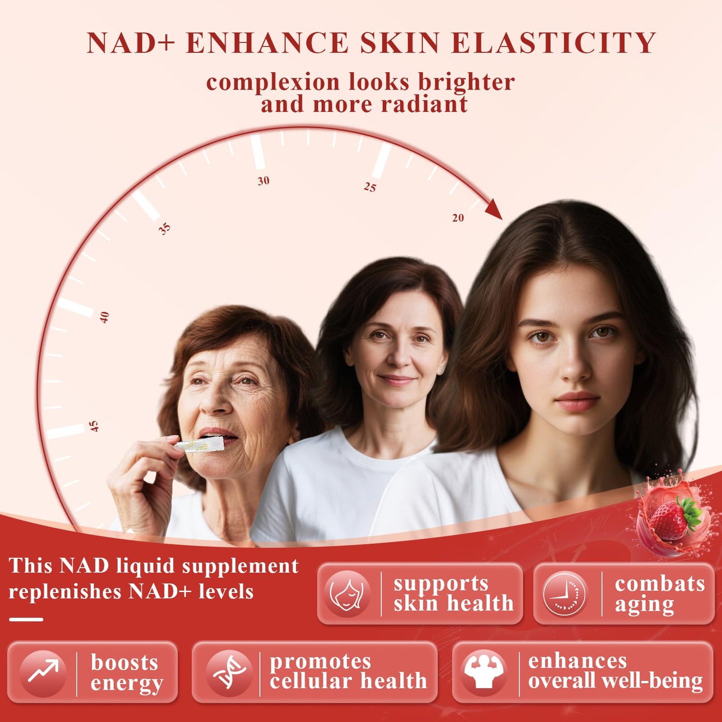 Healliance NAD+ Liquid Supplement 1000mg - Features Nicotinamide Riboside Resveratrol with PQQ for Targeted Healthy Aging and Cellular Energy Support, 30 Packets for Women and Men HeallianceBuy Supplements Australia