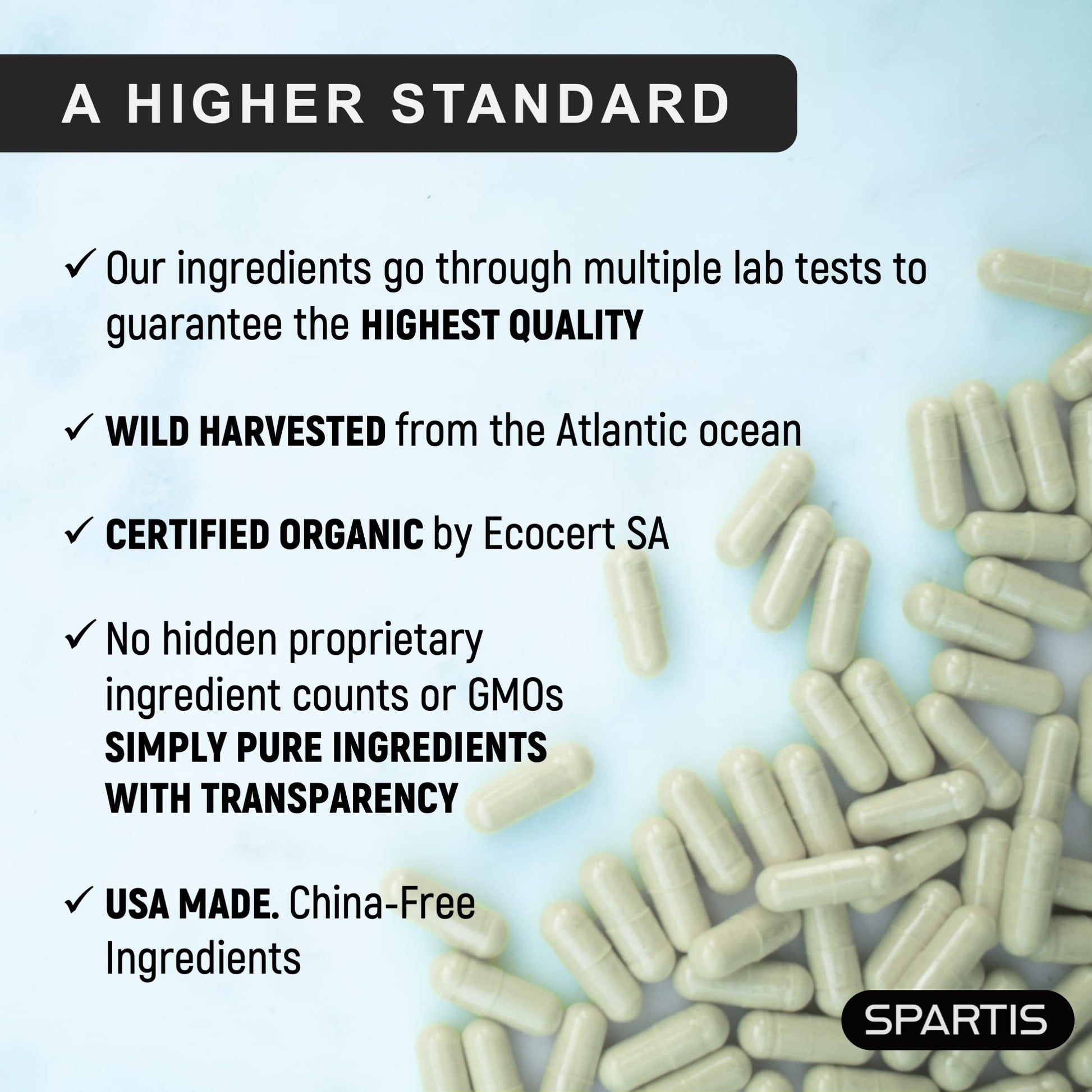 Certified Organic Sea Moss Capsules 2250mg Wildcrafted Irish Sea Moss Burdock Root SPARTISBuy Supplements Australia