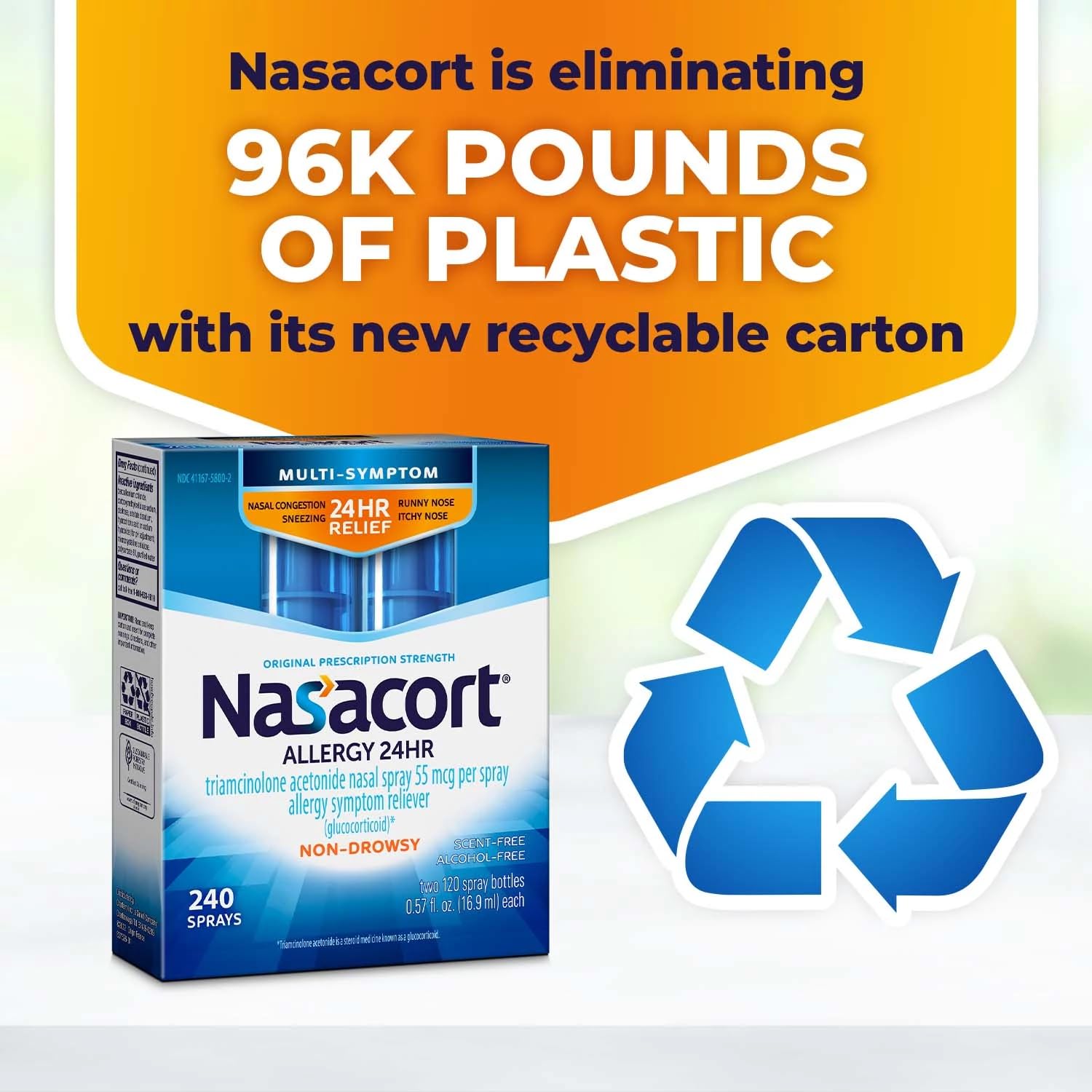 Nasacort 24HR Allergy Nasal Spray for Adults, Non-drowsy & Alcohol Free, 150 Spray Pack Nasacort buy supplements Au