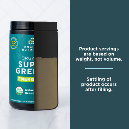 Ancient Nutrition Supergreens Energizer Powder, Organic Superfood Powder with Caffeine Ancient NutritionBuy Supplements Australia