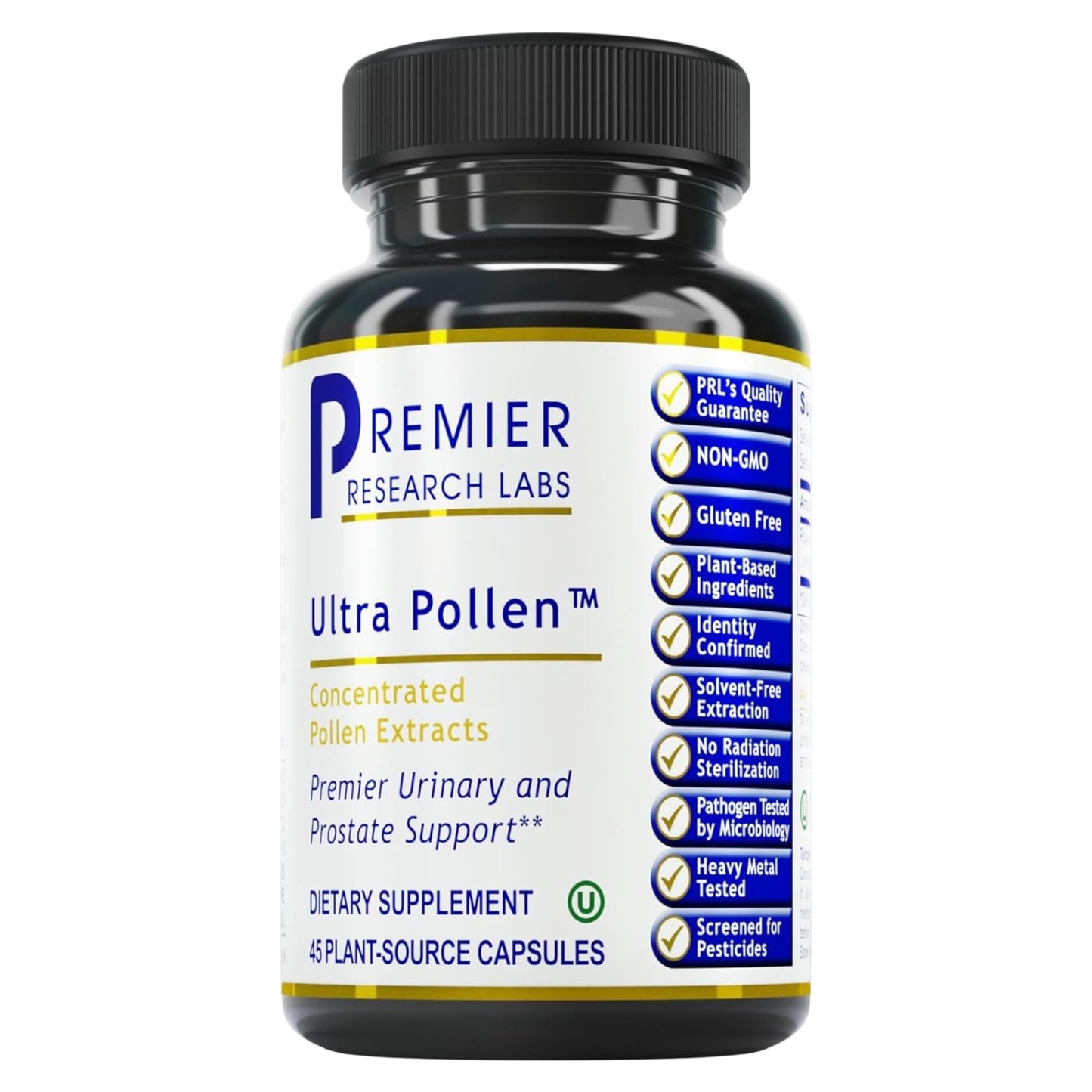 Premier Research Labs UltraPollen - Bee Pollen Supplement, Rye Pollen Extract, Prostate Health, Bee Pollen Extract from Rye Flower with Amino Acids, Supplement for Men & Women- 45 Vegetarian Capsules Premier Research LabsBuy Supplements Australia