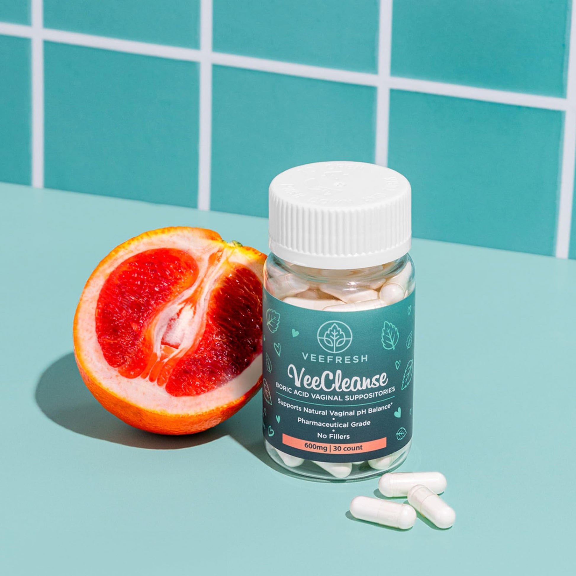 VeeFresh - VeeCleanse Boric Acid Vaginal Suppositories - Vaginal pH Balance Suppositories - Vaginal Odor Control - Feel Fresh, Feminine and Confident VeeFreshBuy Supplements Australia