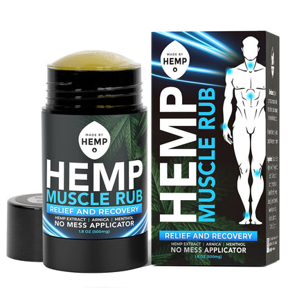 Hemp Roll On Post Workout Muscle Relief Stick for Muscles and Joints Natural Blend with Arnica, Menthol, Ginger Non Greasy Balm Cooling Soothing Support Formula Made by Hemp 1.8oz MADE BY HEMP Co.Buy Supplements Australia