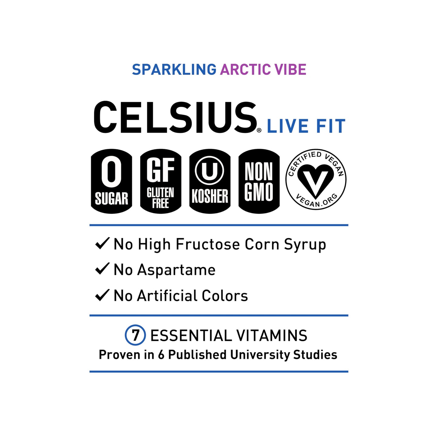 CELSIUS Arctic Vibe Sparkling Frozen Berry, Functional Essential Energy Drink, 12 Fl Oz CELSIUSBuy Supplements Australia