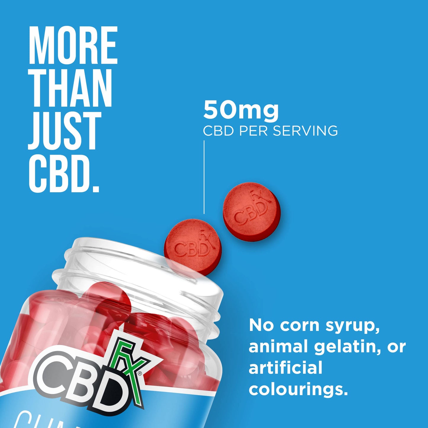 CBDfx 1500mg CBD High Strength Vegan Mixed Berry Gummies 25mg CBD per Gummy CBDFXBuy Supplements Australia