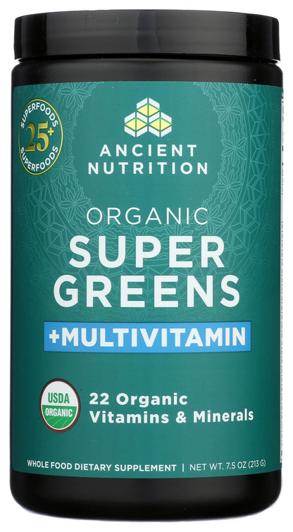 Ancient Nutrition, Vitamin Powder, One Bottle Made from Real Fruits, Vegetables and Herbs, for Digestive and Energy Support, 25 Servings, 7.5oz Ancient NutritionBuy Supplements Australia