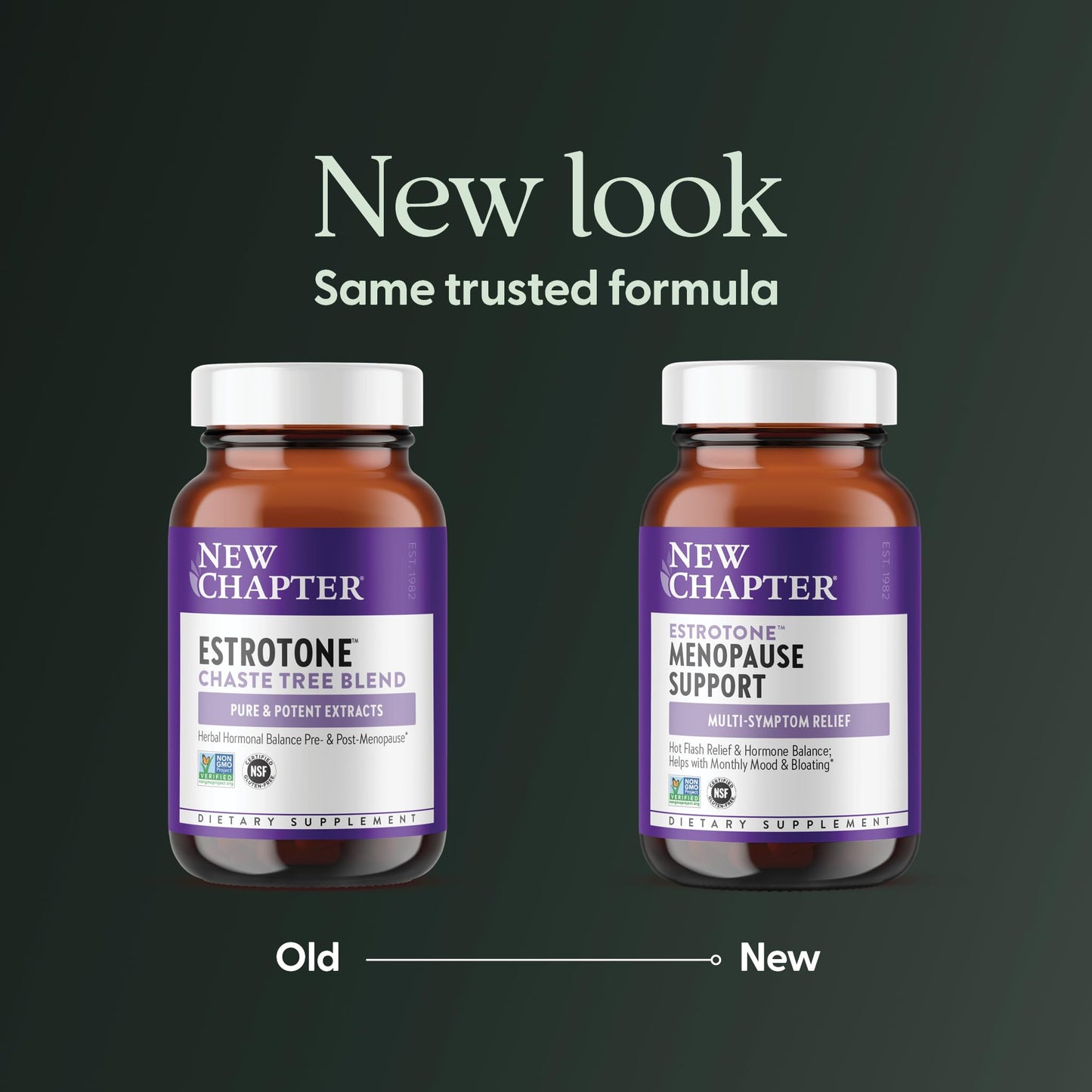 New Chapter Menopause Supplement - Estrotone Herbal Hormone Balance for Women in Perimenopause, with Black Cohosh for Hot Flash Relief & to Reduce Night Sweats + Vitex, No Added Hormones - 30 ct New ChapterBuy Supplements Australia