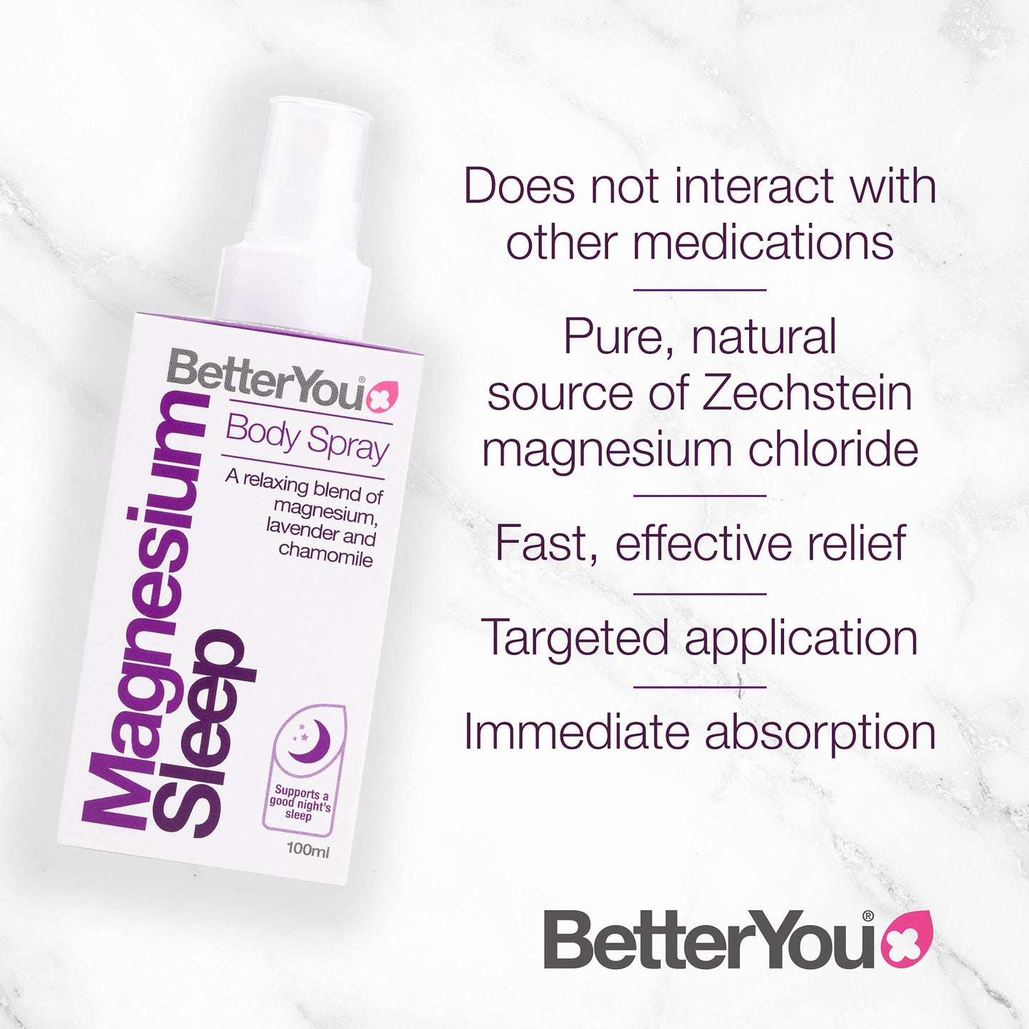 BetterYou Magnesium Sleep Body Spray, Made with Zechstein Magnesium Chloride BetterYouBuy Supplements Australia