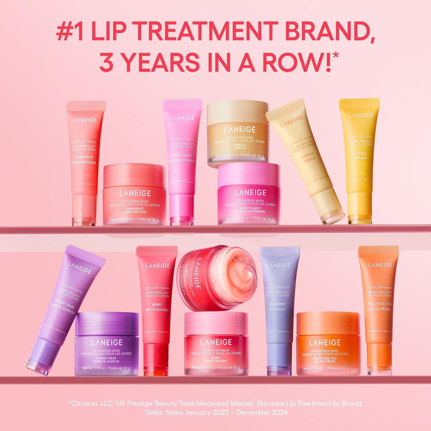 LANEIGE Lip Sleeping Mask, Berry: Nourishing Overnight Lip Treatment with Vitamin C, Shea & Murumuru Butter