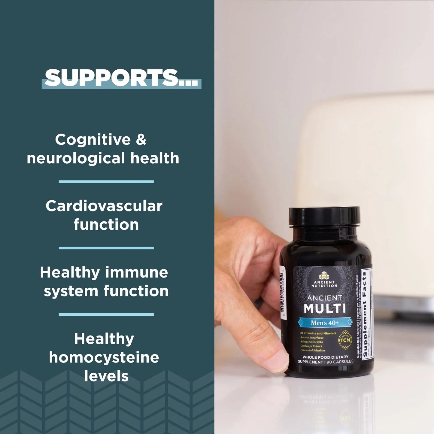 Ancient Nutrition Multivitamins for Men and Women, Age 40+ (90 Count) Ancient Nutrition