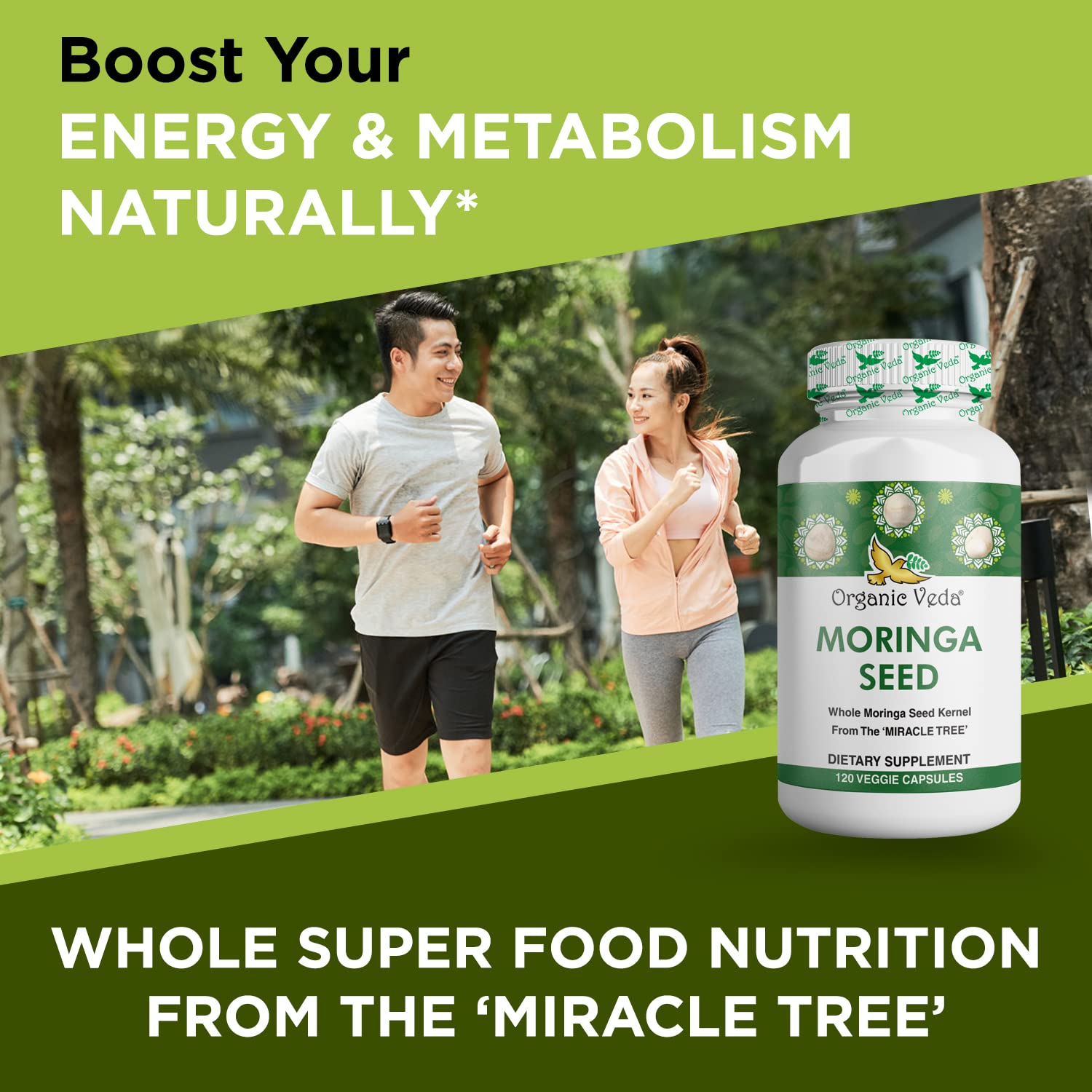 Organic Veda Moringa Seed Capsules - Pure Organic Moringa Capsules Seed Powder Organic VedaBuy Supplements Australia