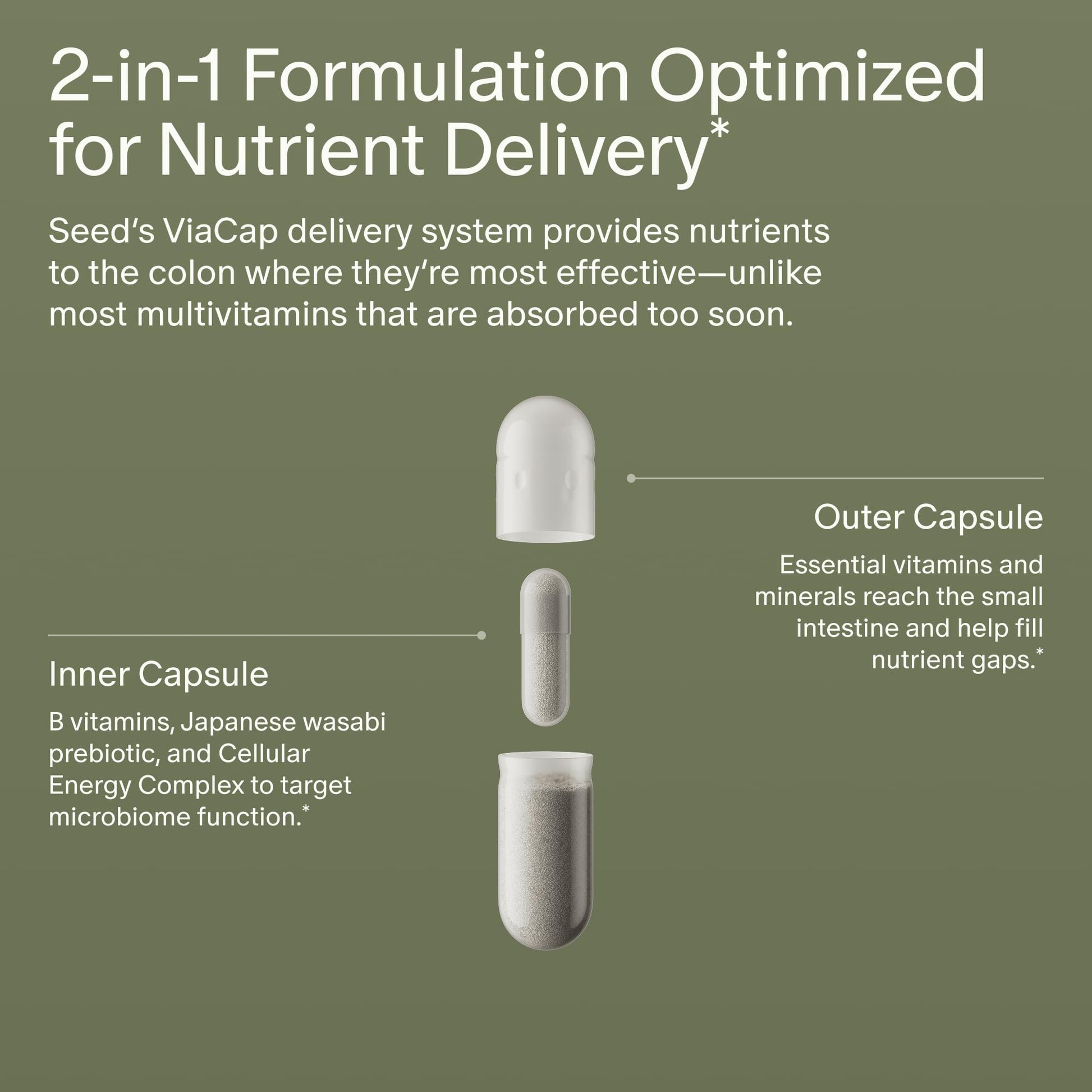 Seed DM-02 Daily Multivitamin - 100% DV Essential Vitamins and Minerals for Women & Men - Helps Fill Daily Nutrient Gaps - Immune, Bone, Hair, Skin & Nails Health - Vegan - 30 Capsules (30-Day Supply) Seed buy supplements Au