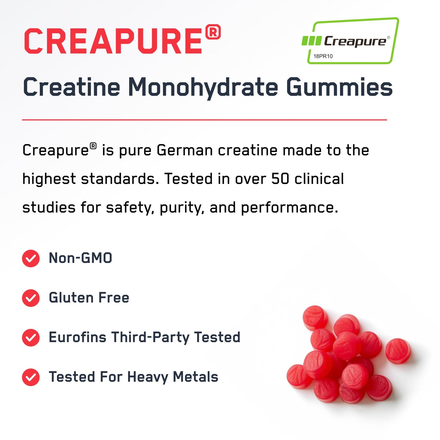 SteelFit Creapure Creatine Monohydrate Gummies for Men & Women, Juicy Watermelon - Gym Workout Nutritional Supplements for Muscle Gain, Brain Health & Strength Building Dietary Supplement, 120 Gummies SteelFitBuy Supplements Australia
