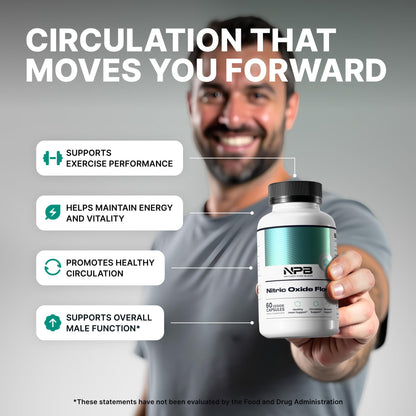 Nature's Pure Blend Nitric Oxide Supplements for Men – L-Arginine L-Citrulline – Heart Support & Flow Circulation Booster – 1500MG L Arginine and L Citrulline, Preworkout, Bodybuilding