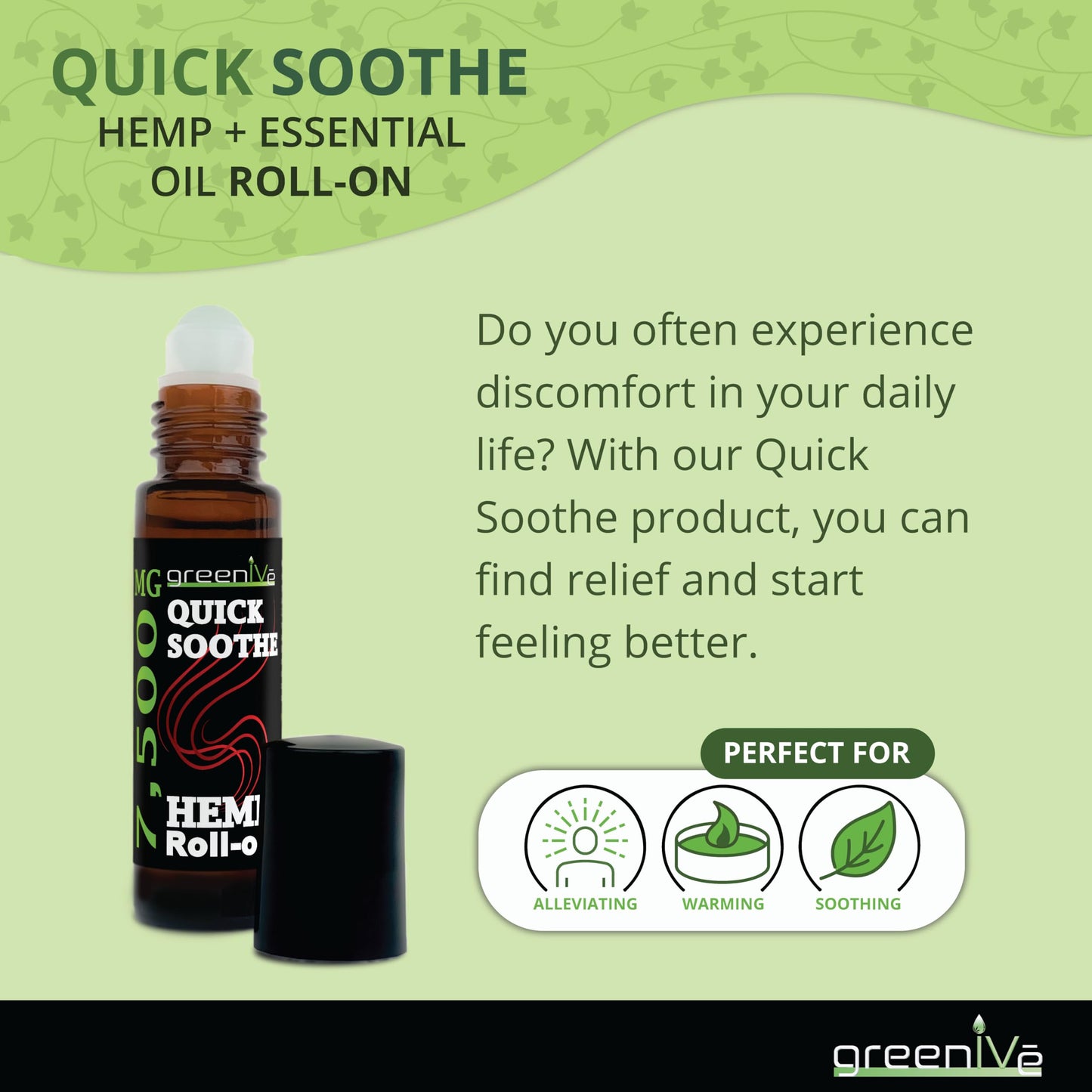 7,500mg Hemp Roll-On Quick Soothe Therapeutic Essential Oil Blend Exclusively on Amazon (1) GreenIVeBuy Supplements Australia