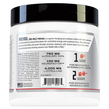 Prevail Pre Workout Powder with Nootropics: Pre-Workout Drink for Men and Women Cutler NutritionBuy Supplements Australia