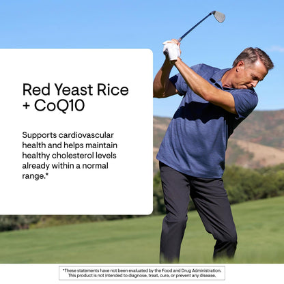 THORNE - Red Yeast Rice + CoQ10 - Maintain Healthy Cholesterol Levels & Supports Cardiovascular Health - Added Antioxidant Support* - Gluten-Free, Dairy-Free - 120 Servings THORNEBuy Supplements Australia