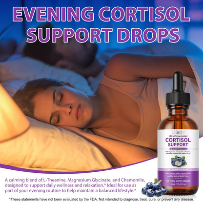 Cortisol Supplement Liquid Drops, Cortisol Supplements for Women & Men, 10 in 1 Cortisol Detox Manager Reducer with Magnesium, Ashwagandha, L-theanine, Hormone Balanced, Sleep Support - 2.02 fl.oz XCTTDXEHBuy Supplements Australia