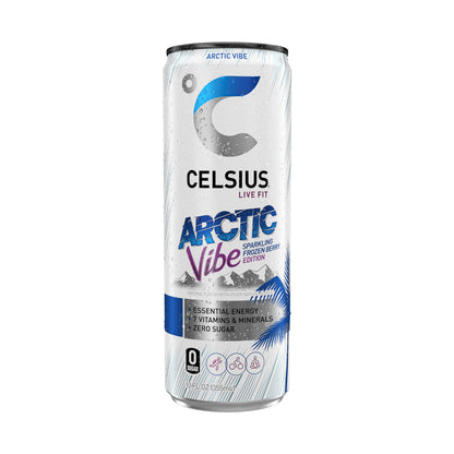 CELSIUS Arctic Vibe Sparkling Frozen Berry, Functional Essential Energy Drink, 12 Fl Oz CELSIUSBuy Supplements Australia