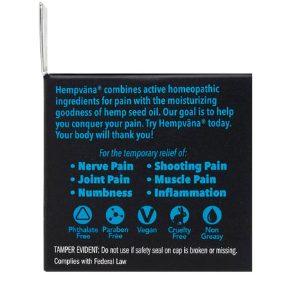 Hempvana Platinum Ultra-Strength Nerve Relief Cream w/100% Pure Hemp Seed Oil, AS-SEEN-ON-TV, Relieves Nerve Pain, Shooting Pain, Tingling, Muscle Cramps, Joint Pain, Tingling, Crawling Sensations HempvanaBuy Supplements Australia