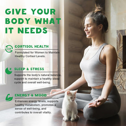 Cortisol Detox for Women Gummies, Cortisol Reducer Detox Manager, Magnesium Ashwagandha Rhodiola Rosea Herbal Complex for Mood/Focus & Sleep, Maintain Healthy Cortisol Levels - 30 Day Vegan Supply LUCNVEMBuy Supplements Australia