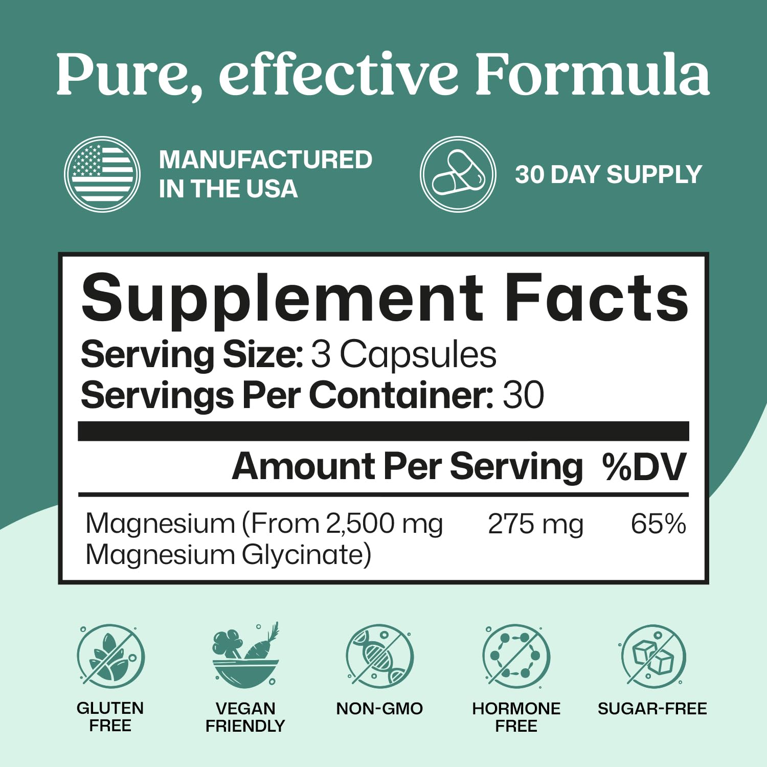 ColonBroom Pure Magnesium Glycinate Capsules | Supplement for Sleep, Heart & Muscle Support | Non-GMO, Gluten Free, Vegan & Sugar-Free | 1 Month Supply (90 Capsules) ColonBroomBuy Supplements Australia